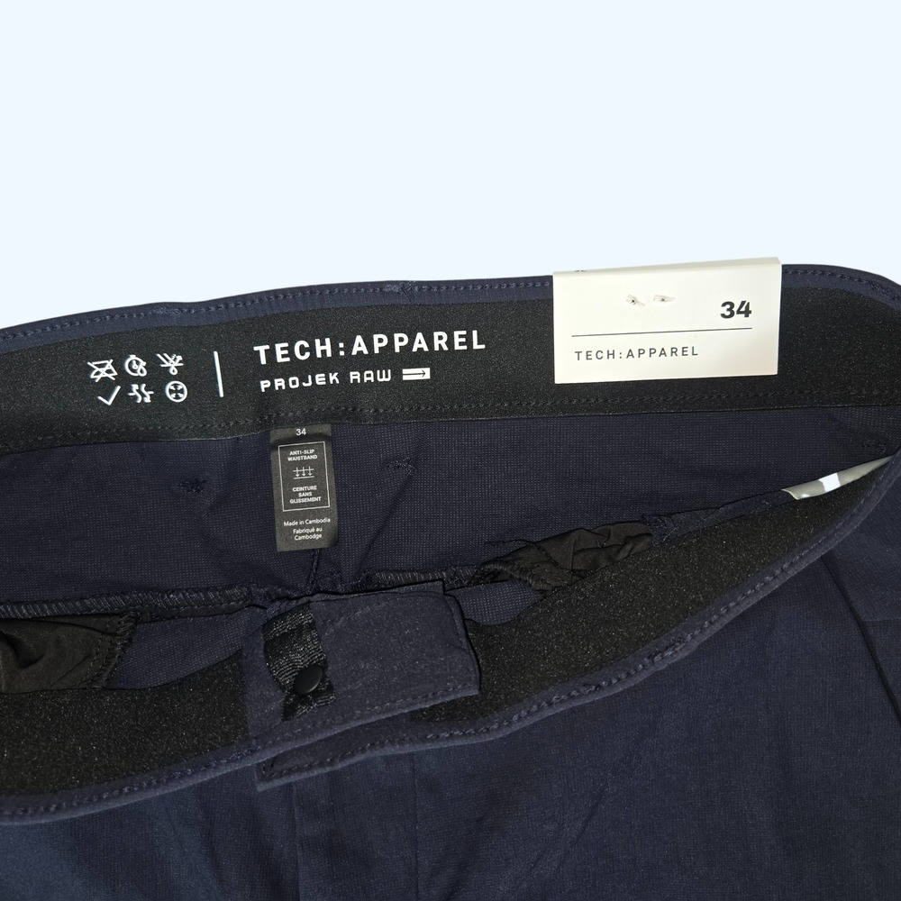 NEW Projek Raw Tech Apparel Mens 34 Navy Marine Dri:Flex Stretch Pants TAS25114 - Picture 3 of 10